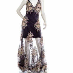 Altar'd State Angelique Maxi Dress, L, Gray